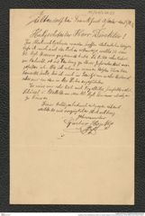 Nachlass Franz Steindachner, Brief von Gustav Hopke an Franz Steindachner (15.08.1896), Inv.Nr. 238.03, Seite 1
